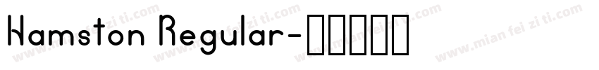 Hamston Regular字体转换